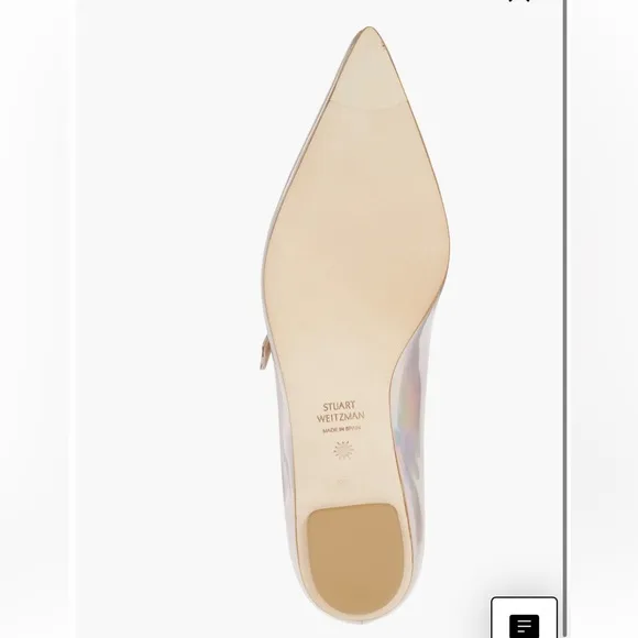 Stuart Weitzman EMILIA MARY JANE FLAT inBALLET  Iridescent Patent size 8 new