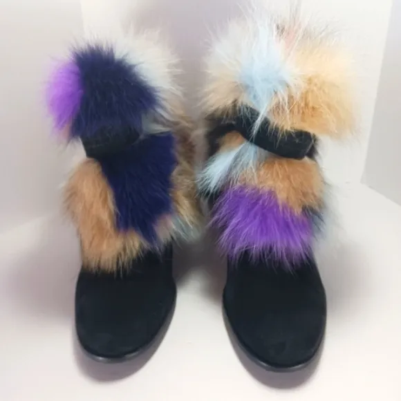 STUART WEITZMAN Gofurit Furmamia Suede Boots Like New Sz 10 M