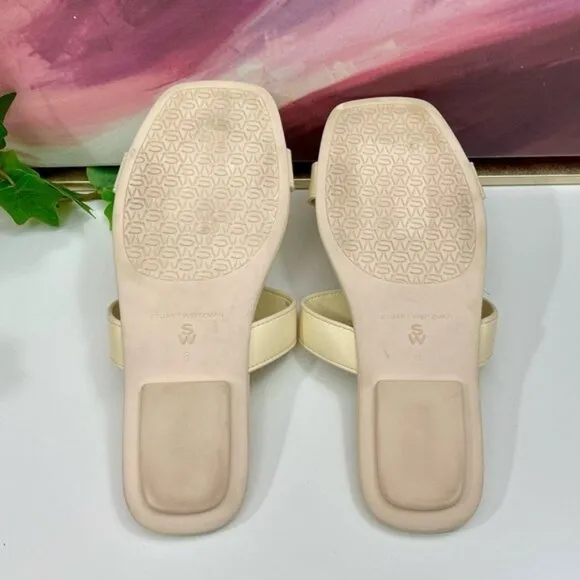 STUART WEITZMAN Ibiza twisted leather slides Size 6