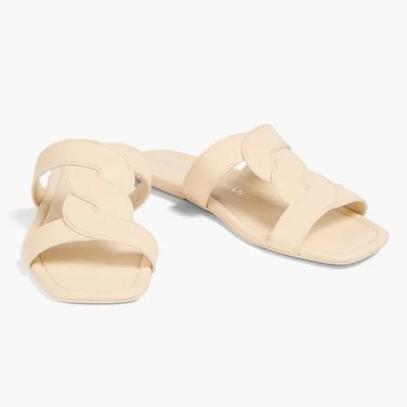 STUART WEITZMAN Ibiza twisted leather slides Size 6