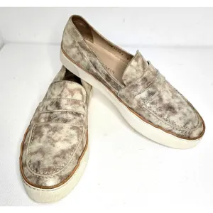 Stuart Weitzman Lounge Penny Clouded Nappa Loafers Size 9M