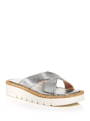 Stuart Weitzman Roza Lift Slide 9 Silver