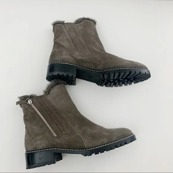 Stuart Weitzman Stormy Faux Fur Trim Suede Boots