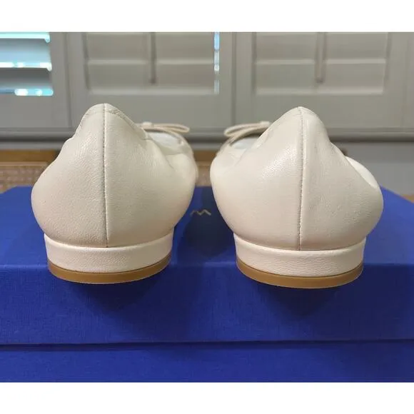 Stuart Weitzman Tully Loafer Seashell Lacquered Nappa Size 6.5 NIB Ballet Flat