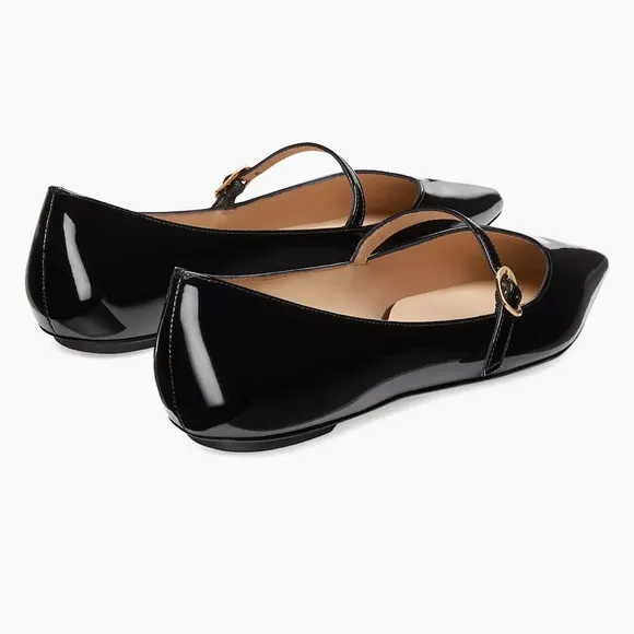 STUART WEITZMANEmilia black Patent Mary Jane Ballerina Flats Sz6.5 gently used