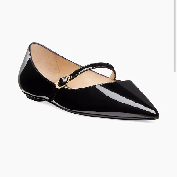 STUART WEITZMANEmilia black Patent Mary Jane Ballerina Flats Sz6.5 gently used
