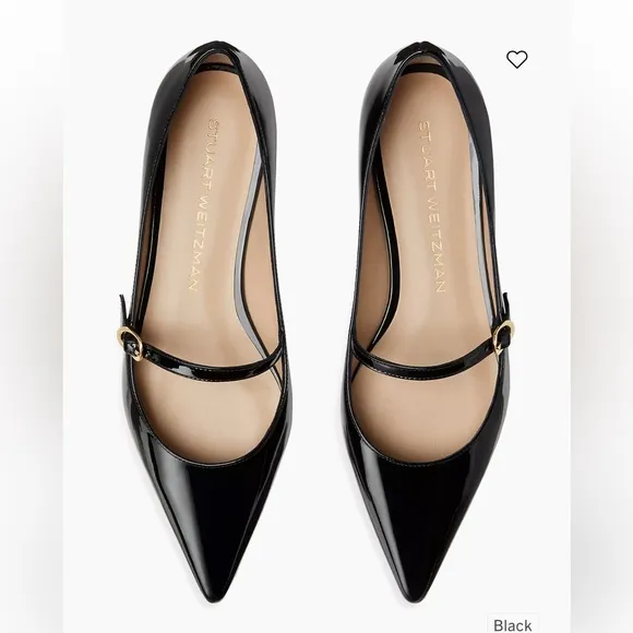 STUART WEITZMANEmilia black Patent Mary Jane Ballerina Flats Sz6.5 gently used