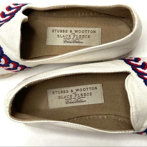 STUBBS &amp; WOOTTON Nautical Stripe Espadrille Loafer