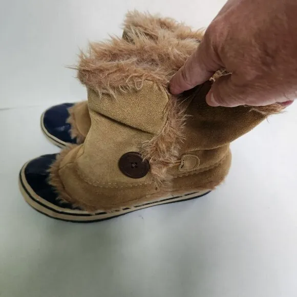 Suede Faux Fur Lined Tilly Duck Boots Size 7M