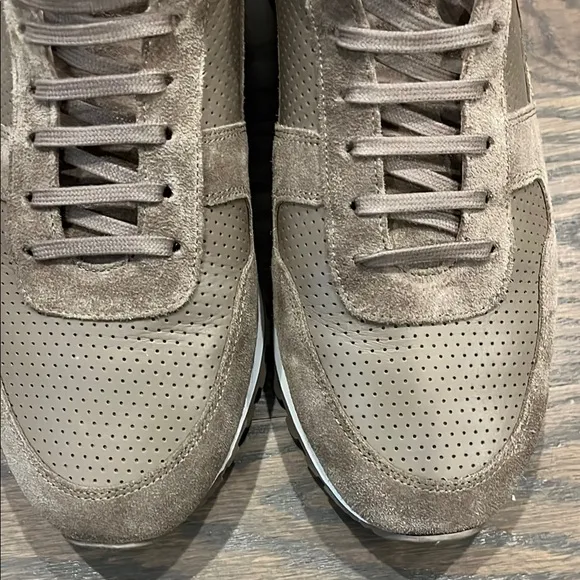 Suitsupply Tan and Brown Sneakers with Suede and Mesh Size 10