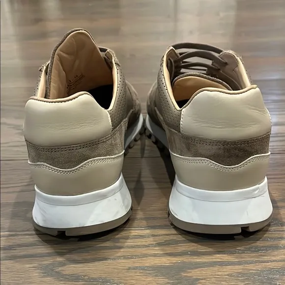 Suitsupply Tan and Brown Sneakers with Suede and Mesh Size 10