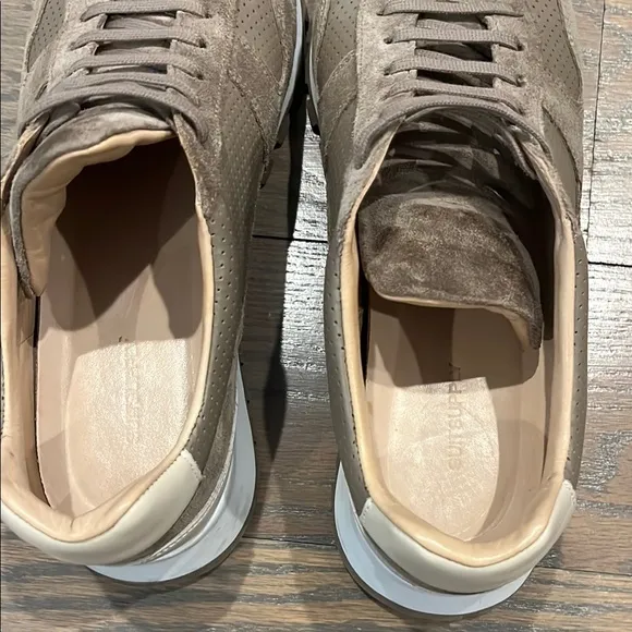 Suitsupply Tan and Brown Sneakers with Suede and Mesh Size 10