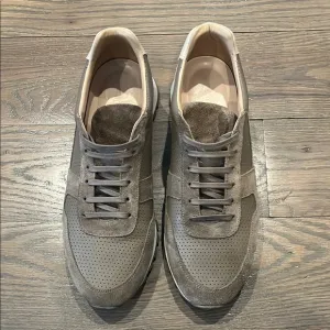 Suitsupply Tan and Brown Sneakers with Suede and Mesh Size 10