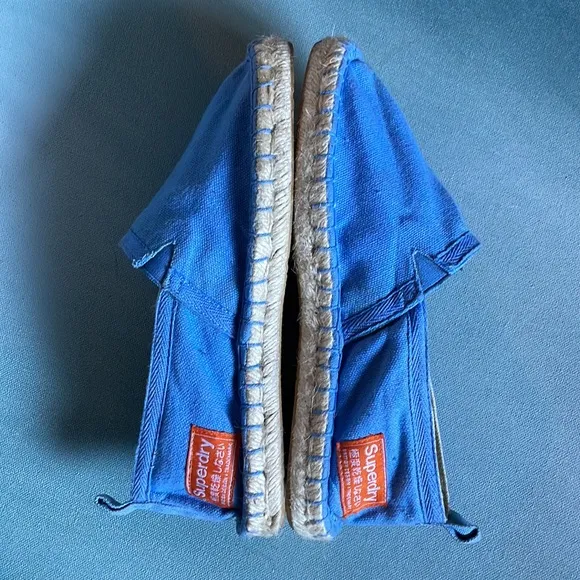 Superdry Espadrilles Shoes Baby Blue Canvas