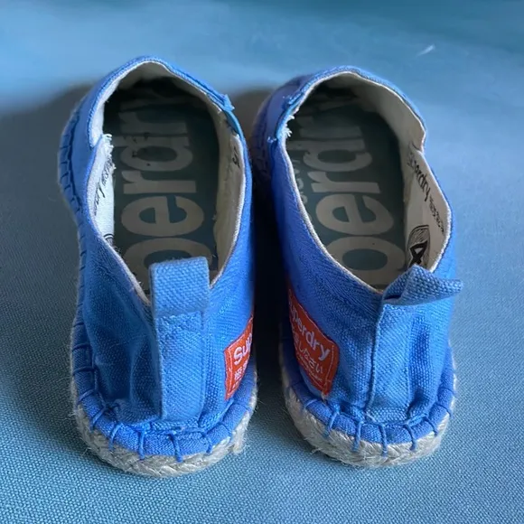 Superdry Espadrilles Shoes Baby Blue Canvas