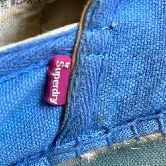 Superdry Espadrilles Shoes Baby Blue Canvas