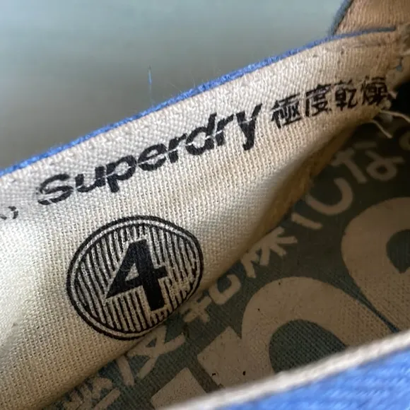 Superdry Espadrilles Shoes Baby Blue Canvas
