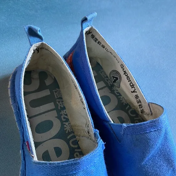 Superdry Espadrilles Shoes Baby Blue Canvas