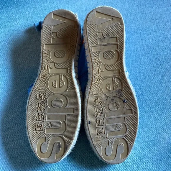 Superdry Espadrilles Shoes Baby Blue Canvas