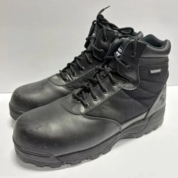S.W.A.T Men’s Classic 6” Waterproof Black Boots, Size 14 Wide