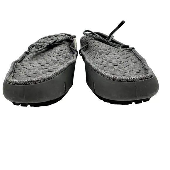 SWIMS Men's 13 Gray Black Woven Driver Loafers Shoes Casual Beach Water Vacation