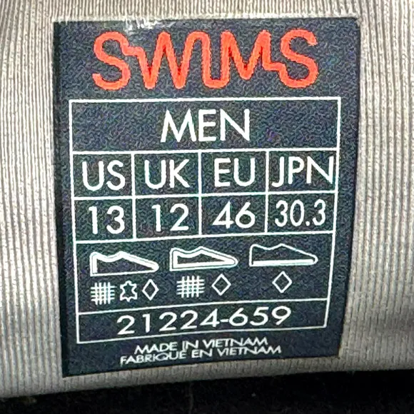 SWIMS Men's 13 Gray Black Woven Driver Loafers Shoes Casual Beach Water Vacation