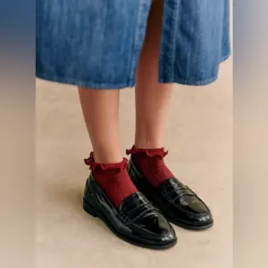 Sézane André Loafers in Patent Black FR 39 / US 8