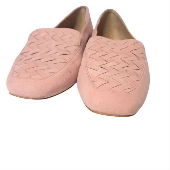 Talbots Blush Pink Suede Leather Loafers size 8