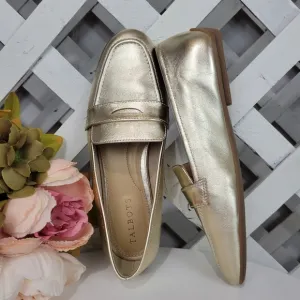 Talbots Soft Gold Leather Jessie Loafer Size  7