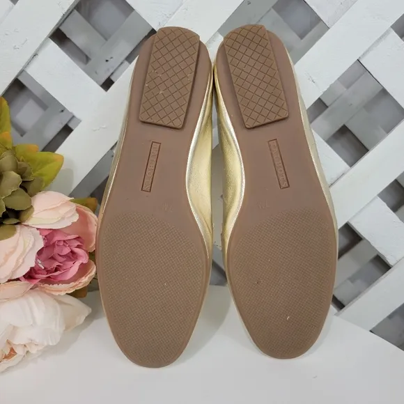 Talbots Soft Gold Leather Jessie Loafer Size  7