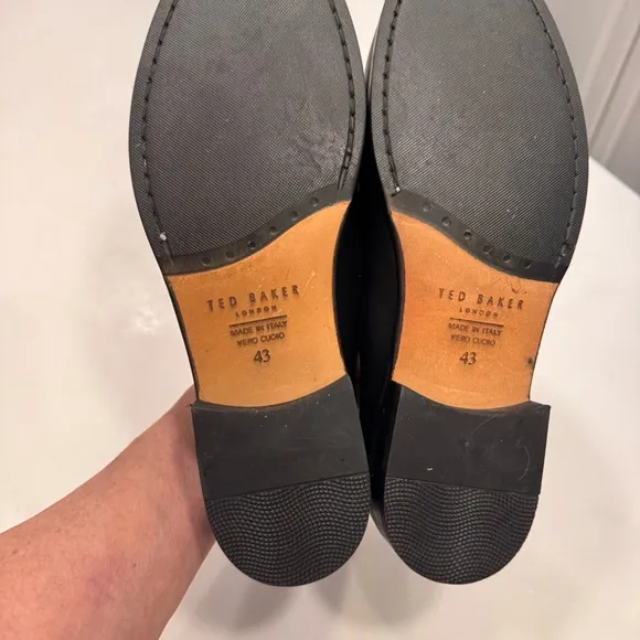 Ted Baker London BLACK Alffie Leather Saddle Loafer. Made in Italy. $259 10M