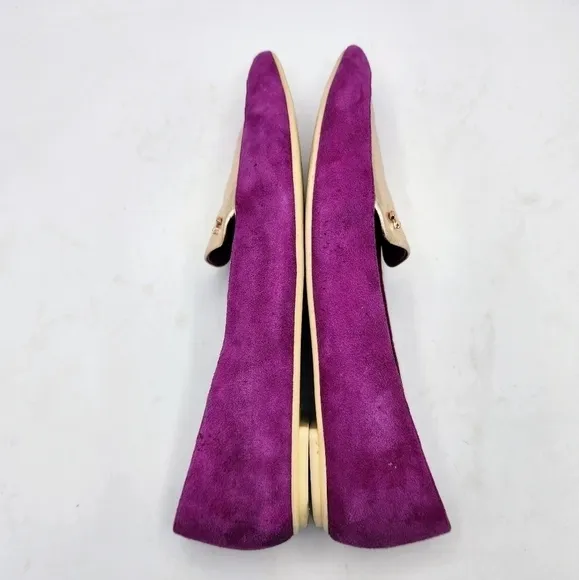 Ted Baker London Oleshky Magenta And Gold Pointy Toe Flats Size 40, 9.5