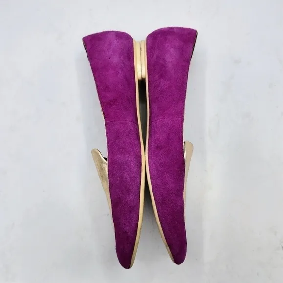 Ted Baker London Oleshky Magenta And Gold Pointy Toe Flats Size 40, 9.5