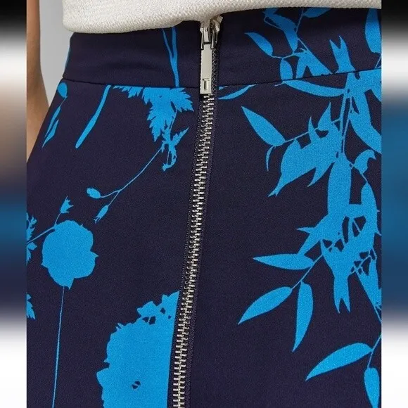 Ted Baker Seelah Bluebell Side Slit Midi Skirt new with tag Ted size 4-US 12