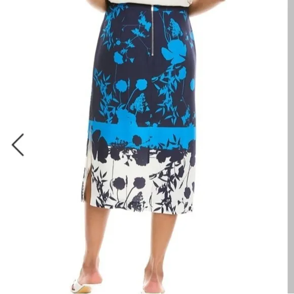 Ted Baker Seelah Bluebell Side Slit Midi Skirt new with tag Ted size 4-US 12