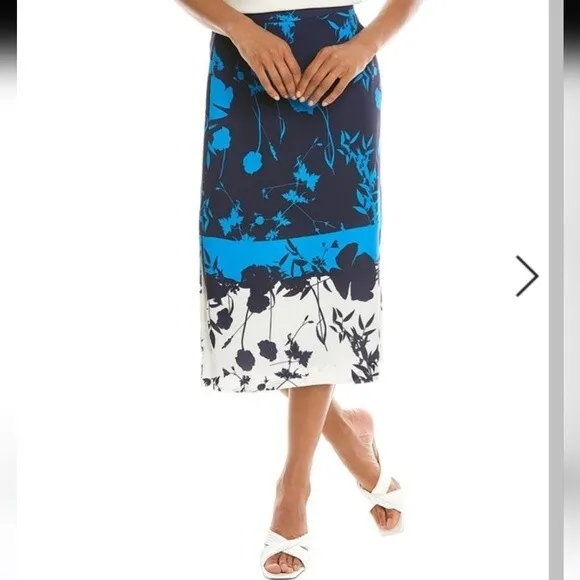 Ted Baker Seelah Bluebell Side Slit Midi Skirt new with tag Ted size 4-US 12