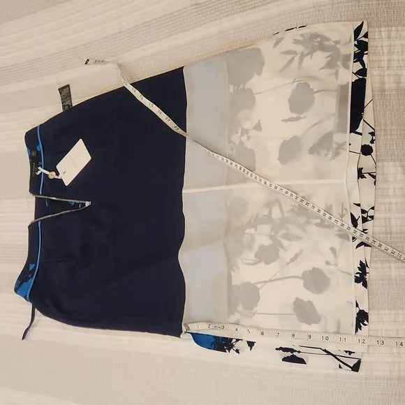 Ted Baker Seelah Bluebell Side Slit Midi Skirt Ted size 1-US 0-2 new with tag