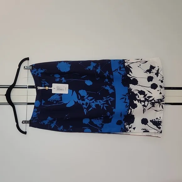 Ted Baker Seelah Bluebell Side Slit Midi Skirt Ted size 1-US 0-2 new with tag
