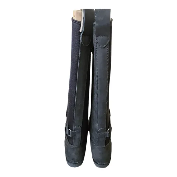 TEVA Ellery Tall Waterproof Black Nubuck Boots - Size 7