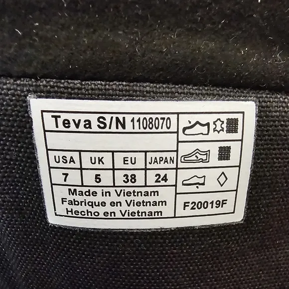 TEVA Ellery Tall Waterproof Black Nubuck Boots - Size 7
