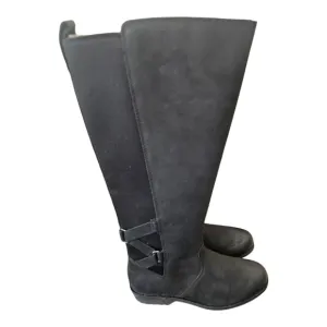 TEVA Ellery Tall Waterproof Black Nubuck Boots - Size 7