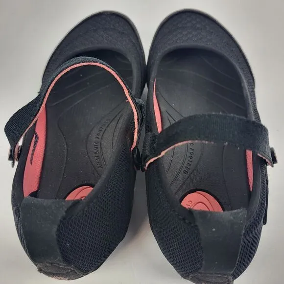 TEVA Mary Jane Comfort Flats shoes US 5.5 EU 37.5 Black Coral