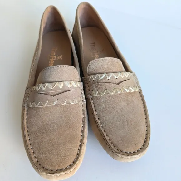 The Flexx Ralf Loafer Winter Suede Slip-on Beige New with Box sz 8½