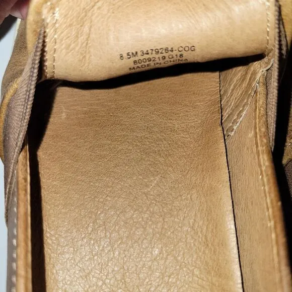 The Frye  Company Dylan Slip On Sneakers 8.5  Leather  Cognac Women's