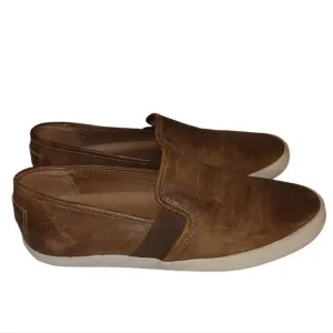 The Frye  Company Dylan Slip On Sneakers 8.5  Leather  Cognac Women's