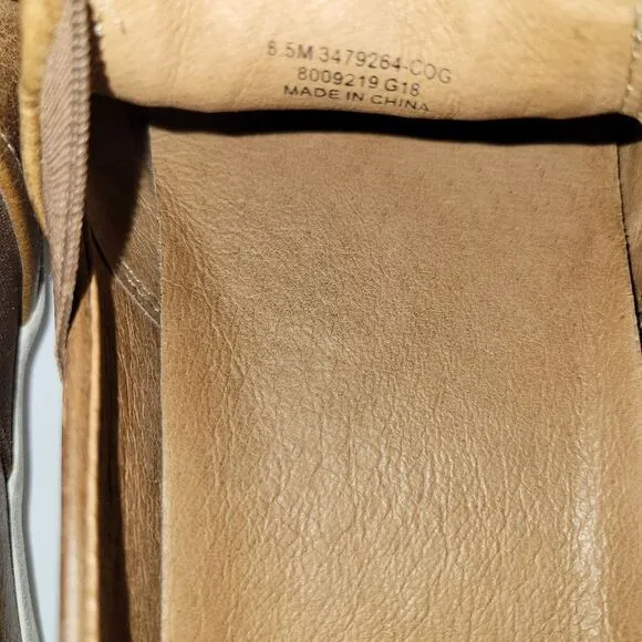 The Frye  Company Dylan Slip On Sneakers 8.5  Leather  Cognac Women's