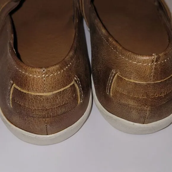 The Frye  Company Dylan Slip On Sneakers 8.5  Leather  Cognac Women's