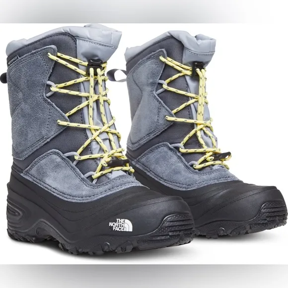 THE NORTH FACE Alpenglow V Waterproof Boots Youth blue size 3 winter snow shoes