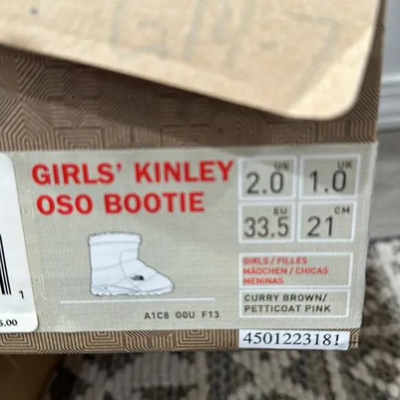 The North Face Girls Suede Waterproof Boots Chestnut Hot Pink Size 2