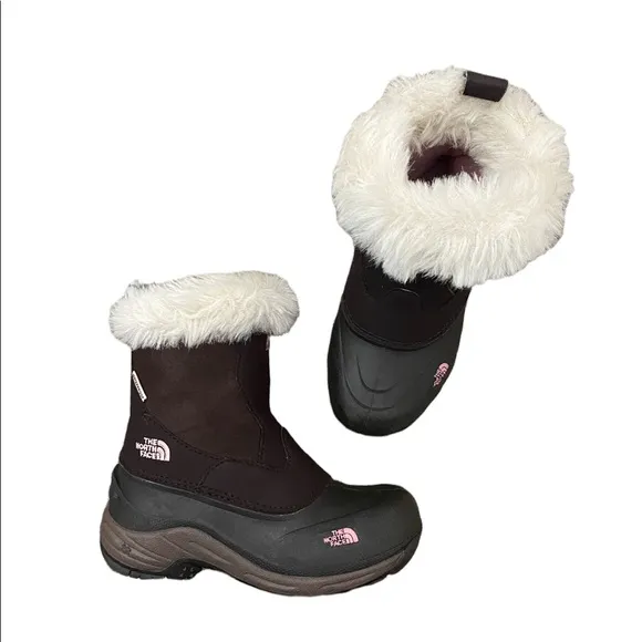 The North Face Heat Seeker 400 Gram Insulation Rubber Faux Fur Boots Brown